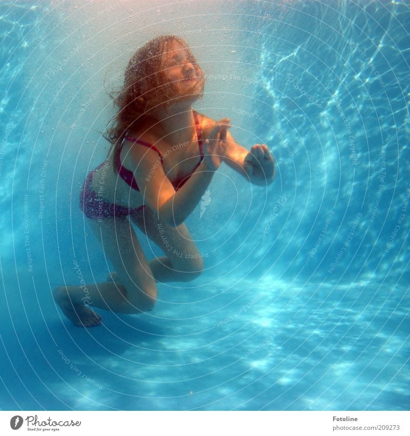 up quickly! Joy Swimming & Bathing Playing Summer Summer vacation Human being Feminine Child Girl Infancy Body Skin Head Hair and hairstyles Face Arm Legs Feet