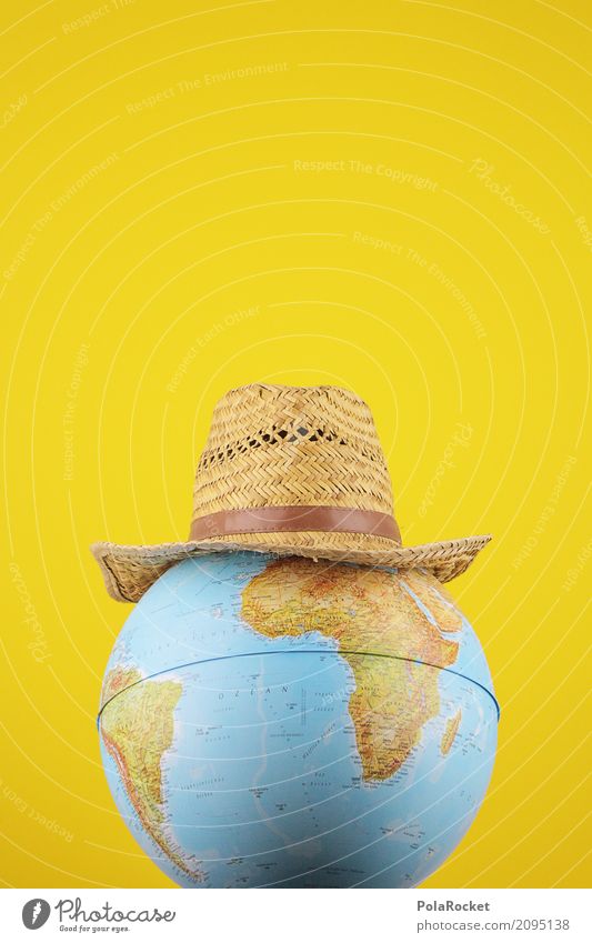 #AS# Indiana Art Work of art Esthetic Hat Hat rack Earth Globe Yellow Map of the World Around-the-world trip Cosmopolitan Adventure Film Hint