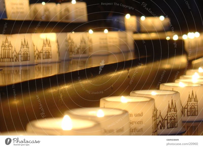 candelae Candle Light Calm Prayer Erfurt Thuringia Leisure and hobbies Religion and faith Dome Cathedral St. Marien