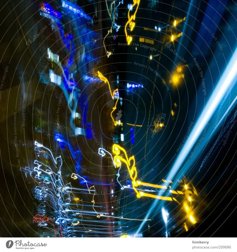 please standby Style Design Art Work of art Dark Speed Chaos Colour photo Multicoloured Exterior shot Experimental Abstract Night Blur Motion blur
