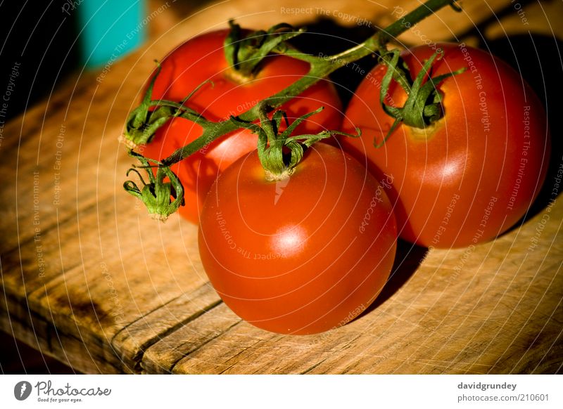 Tomatos Vegetable Kitchen Plant Agricultural crop Wood Colour Colour photo Interior shot Close-up Deserted Evening Shallow depth of field Day
