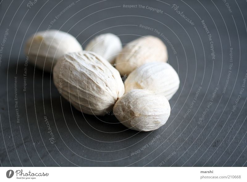 made of stones that are put in your way Gray White Symbols and metaphors Arranged Fruit Colour photo Legume Edible nut Multiple Neutral Background Bright