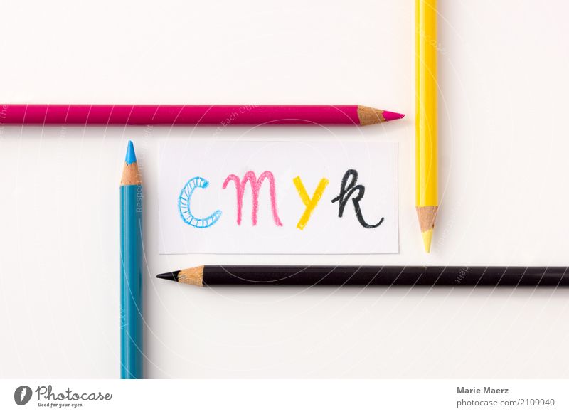 cmyk Design Modern Multicoloured Interest Art CMYK Printing Print color Dye Print shop Pen concept Typography Letters (alphabet) Colour photo Studio shot