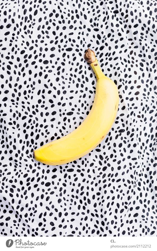 banana on fabric Food Fruit Banana Nutrition Breakfast Organic produce Vegetarian diet Diet Fasting Healthy Eating Art Cloth Point Esthetic Exceptional