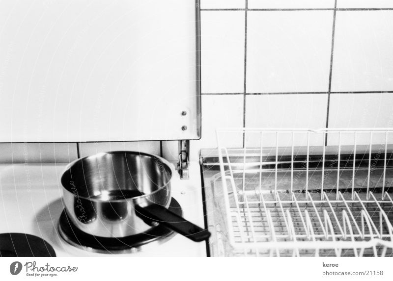 spotless Stove & Oven Pot Kitchen Black & white photo