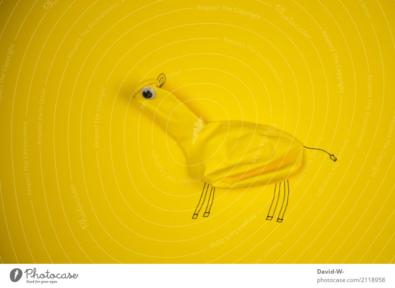 funny creature designed Nature Yellow Giraffe Balloon wittily creatively Animal Funny Monster Horse Handicraft Art