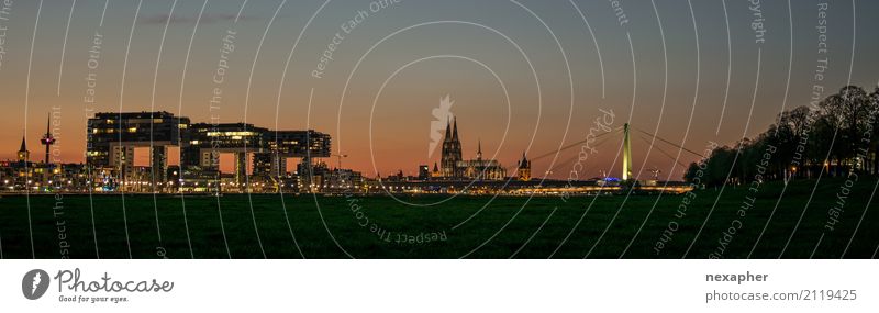 Cologne Skyline at night Vacation & Travel Tourism Trip Sightseeing City trip Cologne Cathedral Town Tourist Attraction Landmark Monument