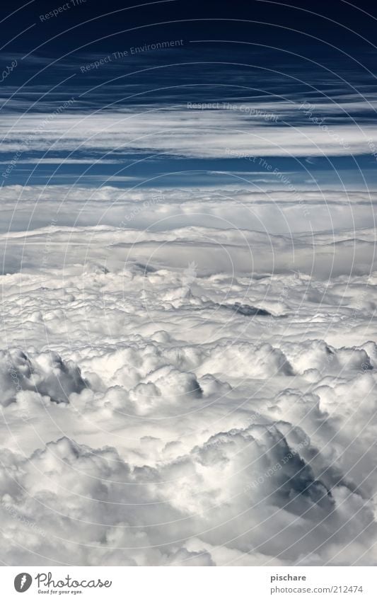 Snow free Sky Clouds Climate Weather Beautiful weather Aviation Tall Soft Blue Loneliness Uniqueness Far-off places Colour photo Exterior shot Aerial photograph