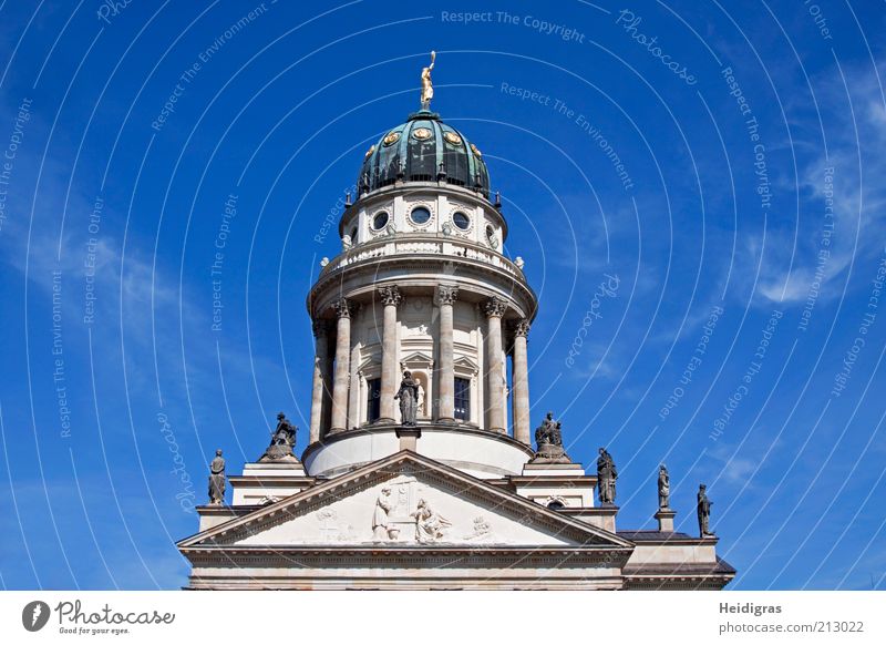 French Cathedral Sculpture Berlin Germany Capital city Old town Deserted Dome Manmade structures Architecture Facade Roof Tourist Attraction Landmark Monument