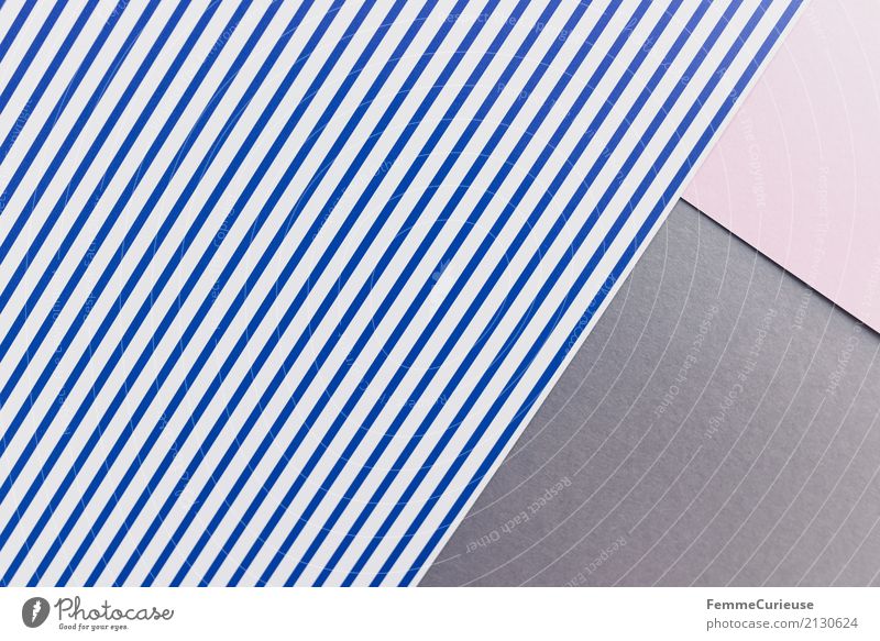 Sample (06) Paper Piece of paper Multicoloured Blue-white White Gray Pink Colour combination Dye Play of colours Graphic Geometry Structures and shapes Striped