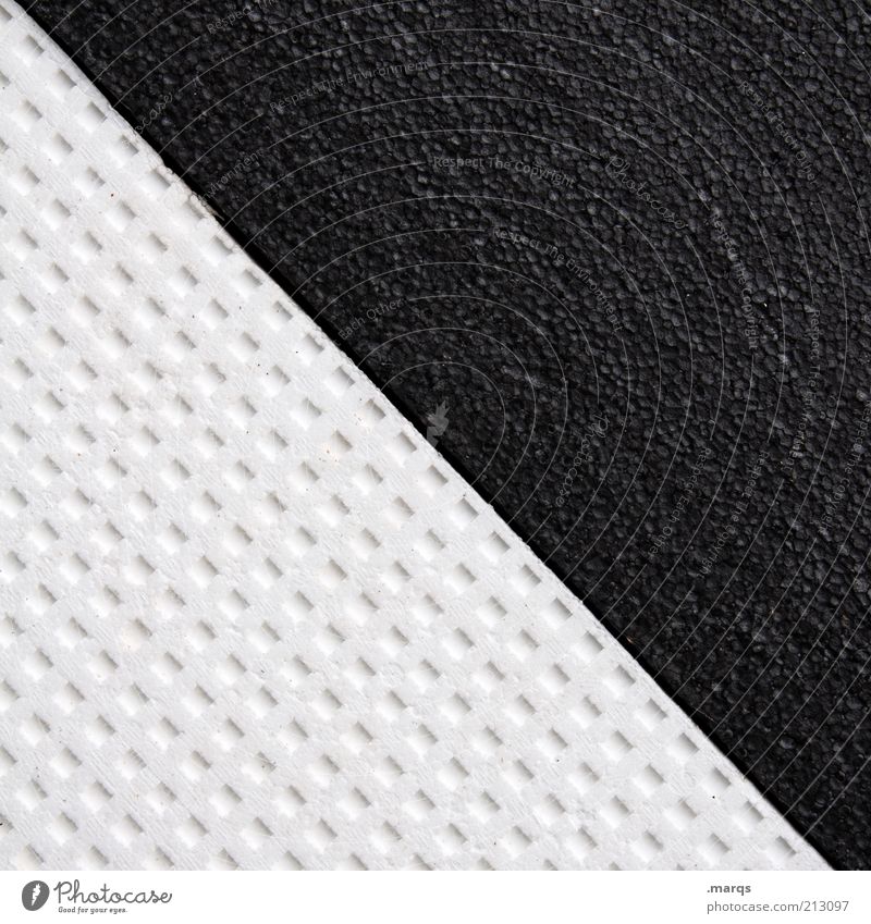 polystyrene Design Simple Black White Styrofoam Yin and Yang Thermal insulation Contrast Illustration Black & white photo Detail Abstract Pattern