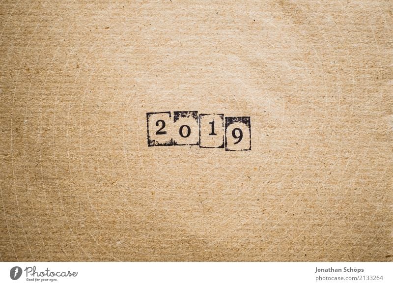 2019 Stationery Future Text Background picture Typography Paper Minimalistic Pistil Brown Wrapping paper Year Year date Calendar Forward-looking