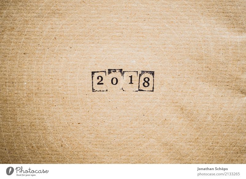 2018 Stationery Future Text Background picture Typography Paper Minimalistic Pistil Brown Wrapping paper Year Year date Calendar Forward-looking