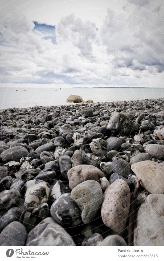 sea of stones Environment Nature Landscape Elements Earth Water Sky Clouds Summer Climate Climate change Weather Wind Rain Rock Waves Coast Beach Baltic Sea