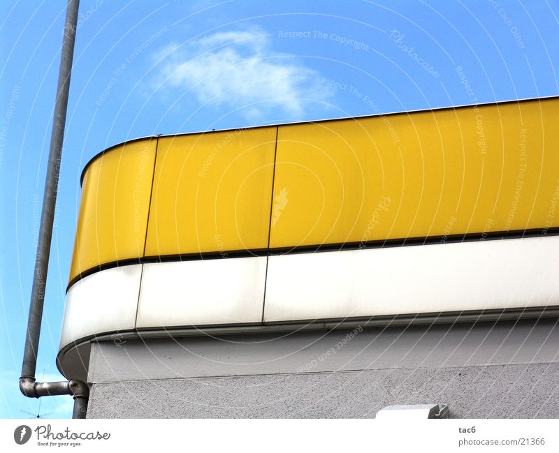 wow yellow Yellow Dusty Building Round Wall (barrier) Photographic technology wise Dirty Sky Derelict