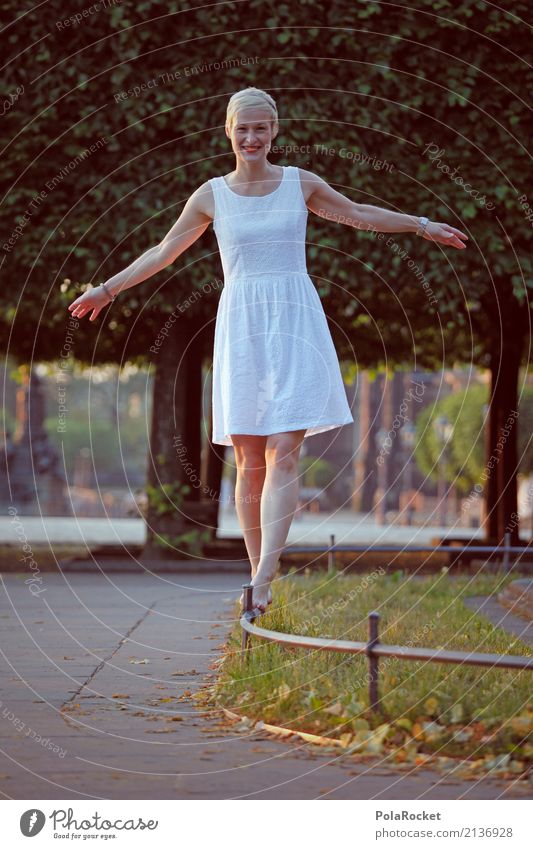 #A# Balance 1 Human being Joy Happy Happiness Contentment Joie de vivre (Vitality) Dress Barefoot Walking Absurdity Playing Brühlsche Terrasse Dresden