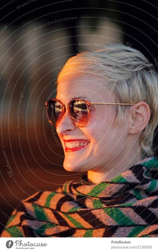 #A# Golden Face 1 Human being Esthetic Laughter Smiling Sunglasses Woman Face of a woman Friendliness Sunbeam Visual spectacle Model Fashion Colour photo