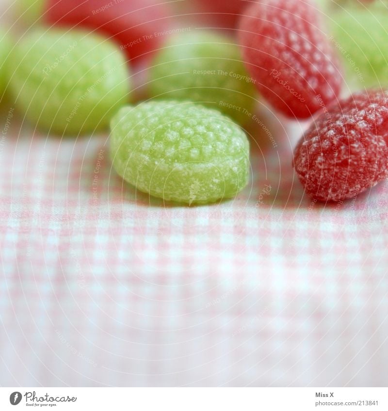 sugar-sweet Food Candy Nutrition Small Delicious Round Sour Sweet Green Pink Appetite Sugar Sticky fruit candy Colour photo Multicoloured Studio shot Close-up