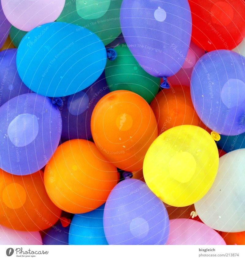 water bombs Joy Playing Party Balloon Plastic Happiness Fresh Funny Wet Round Multicoloured Happy Joie de vivre (Vitality) Life Knot Play of colours Dye