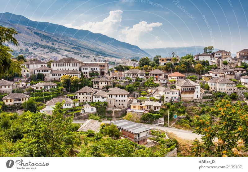 Gjirokastra Albania Style Vacation & Travel Sightseeing Architecture Culture Landscape Hill Mountain Small Town Old town House (Residential Structure)
