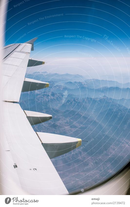 always fascinating Environment Nature Sky Summer Beautiful weather Mountain Natural Blue Floating View from the airplane Wing Vacation & Travel Colour photo