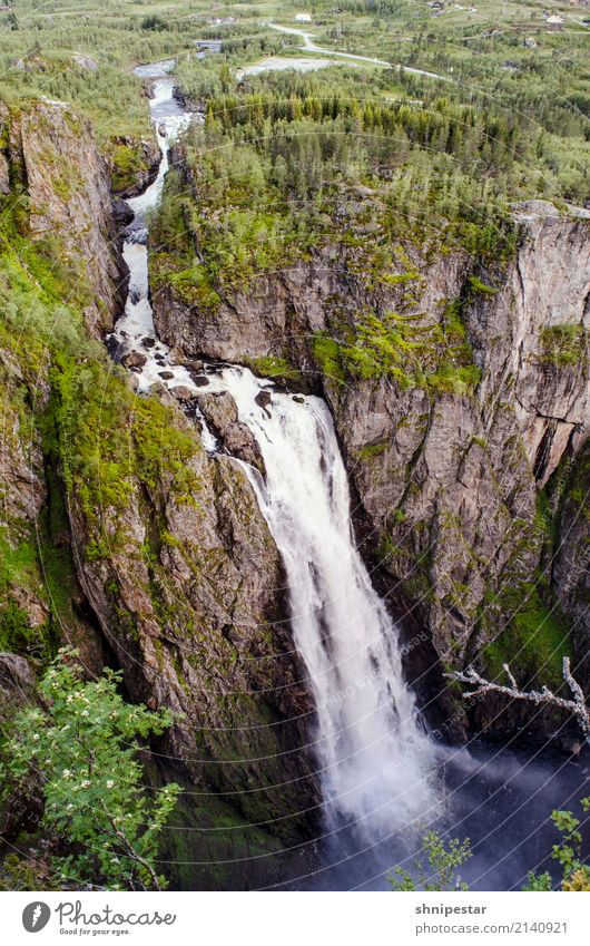 Vøringsfossen Waterfall, Norway Vacation & Travel Tourism Adventure Summer Mountain Hiking Environment Nature Landscape Plant Elements Canyon Fjord Eidfjord