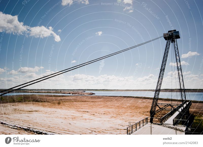 toy Environment Nature Landscape Air Water Sky Clouds Horizon Beautiful weather Lakeside Bridge Safety Concrete Metal Idyll Far-off places Soft coal mining