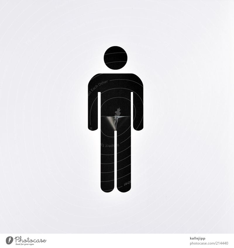 man Human being Masculine Man Adults 1 Sign Characters Signs and labeling Signage Warning sign Pictogram Pants Open Toilet Gender Colour photo Subdued colour