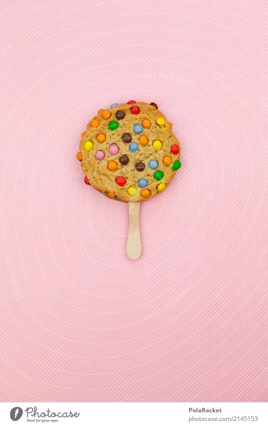 #AS# Cookie Tree Art Esthetic Multicoloured Sweet Candy Rich in calories Pink Snack Snackbar Baked goods Colour photo Interior shot Studio shot Close-up Detail