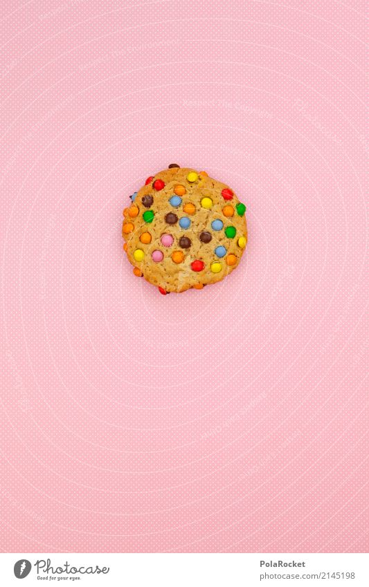 #AS# Cookie colored Art Esthetic Eating Food photograph Healthy Eating Dish Delicious Unhealthy cookie Baked goods Pink Multicoloured Snack Snackbar Break