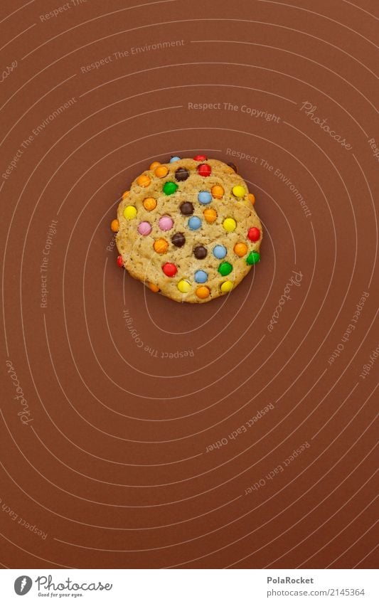 #AS# Brown Cookie Art Esthetic Baked goods Candy Delicious Unhealthy Appetite Calorie Rich in calories Multicoloured Sweet Chocolate buttons Colour photo