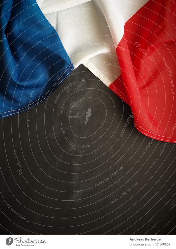 French Vacation & Travel Snowboard Stripe Flag Culture Background picture France Nationalities and ethnicity Symbols and metaphors blackboard Dish blue red