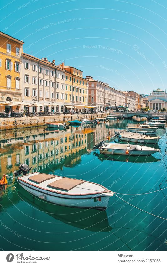 trieste Village Fishing village Town Old town Transport Means of transport Boating trip Fishing boat Harbour Rope Beautiful Italy Trieste Fishery Sea water