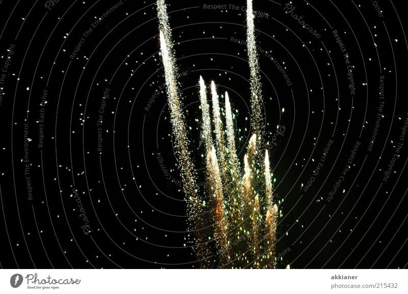 *50* Fireworks. Night life Event Dark Black White Firecracker Stars Starry sky Colour photo Subdued colour Exterior shot Deserted Light