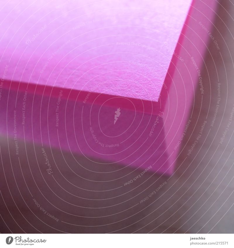 Post me! Stationery Paper Piece of paper Pink Neon Corner Block cell fibre Section of image Colour photo Interior shot Detail Macro (Extreme close-up)
