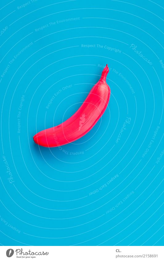 exotic Food Fruit Banana Nutrition Art Work of art Sign Esthetic Exceptional Exotic Uniqueness Blue Red Bizarre Design Colour Idea Innovative Inspiration