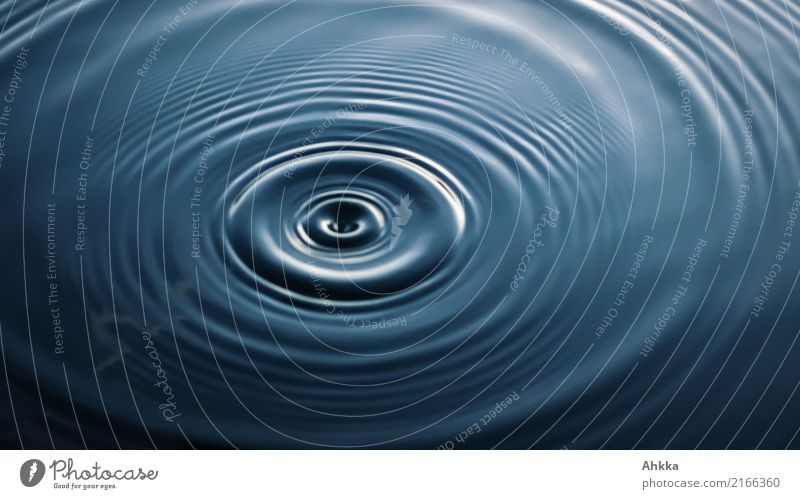 Concentric circles in dark water, harmonious Wellness Harmonious Senses Relaxation Meditation Music Lounge Elements Water Line Swing Circle Movement Glittering