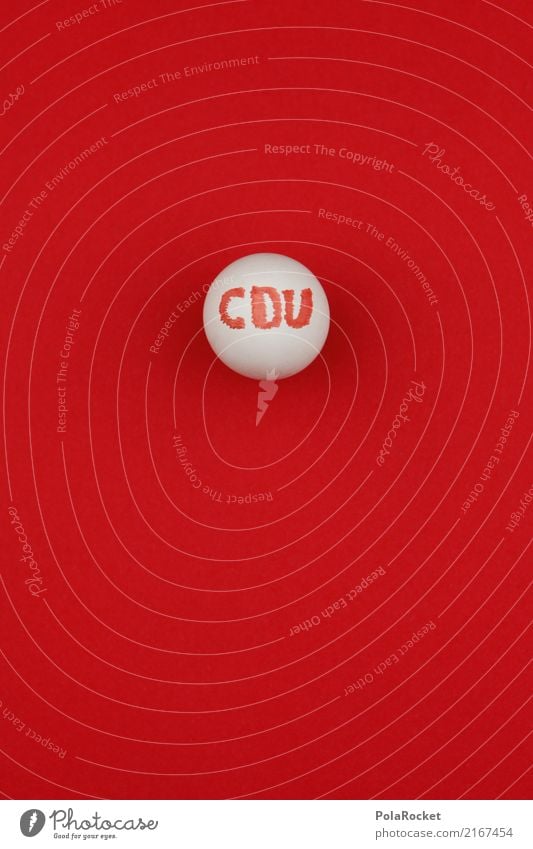 #A# CDU-Egg Art Work of art Esthetic Christian Democratic Union Parties Red Election campaign Federal elections Colour photo Multicoloured Interior shot