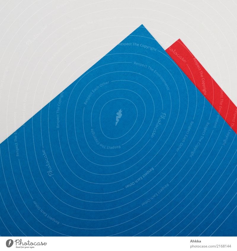 Blue and red paper mountain on white background Science & Research School Study Academic studies Workplace Office Economy Logistics Stock market Stationery