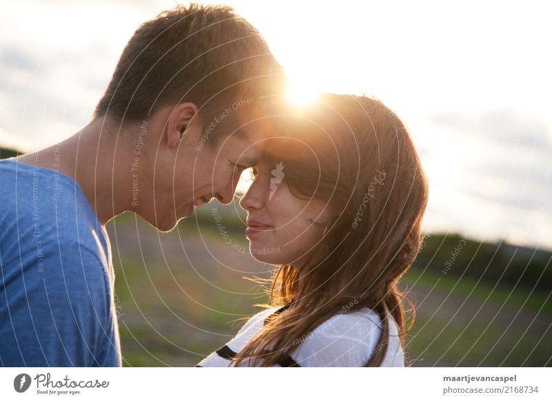 Loved Teenage Couple Human being Masculine Feminine Young woman Youth (Young adults) Young man Life 13 - 18 years Nature Landscape Sun Sunrise Sunset Summer