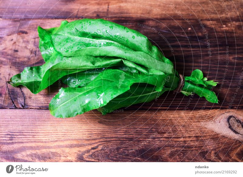 bunch of green sorrel Vegetable Herbs and spices Nutrition Eating Vegetarian diet Diet Table Nature Plant Leaf Wood Fresh Natural Green White Sorrel background