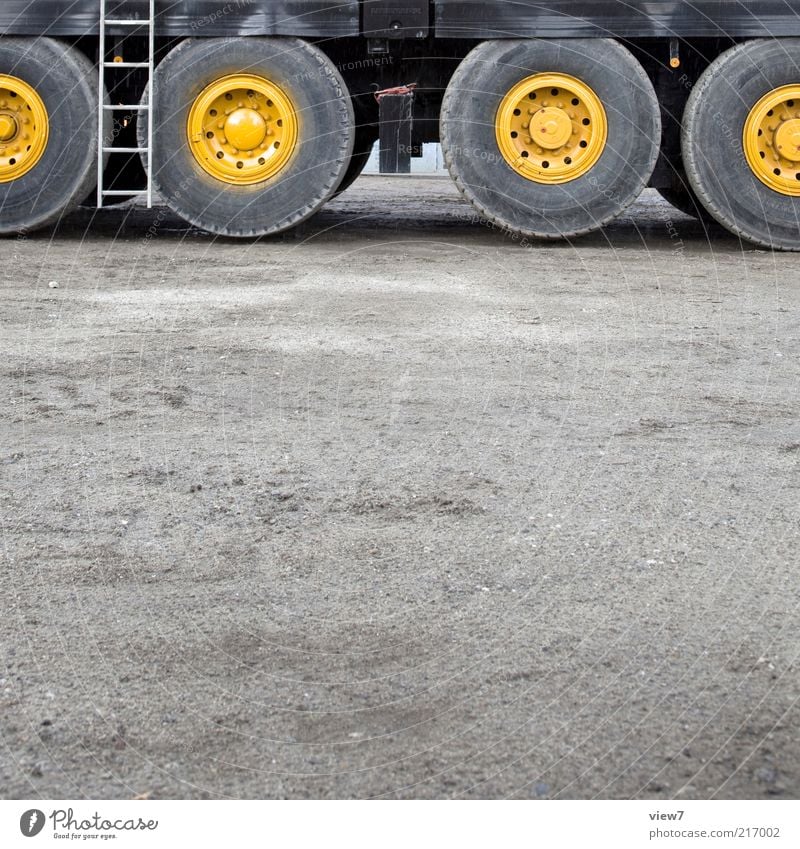 heavy equipment Construction site Machinery Transport Vehicle Truck Authentic Large Tall Many Yellow Arrangement Perspective Axle Crane Heavy-duty crane Wheel