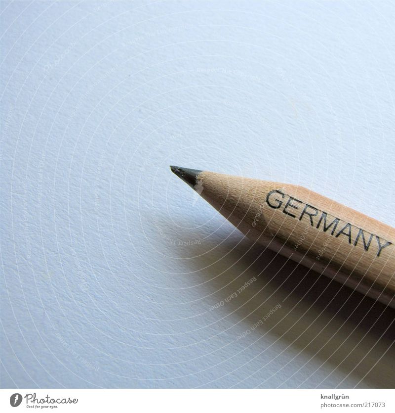 Made in Germany Pencil Characters Point Brown Gray White Inspiration Quality Value Sharpened Writing utensil Draw Colour photo Subdued colour Studio shot