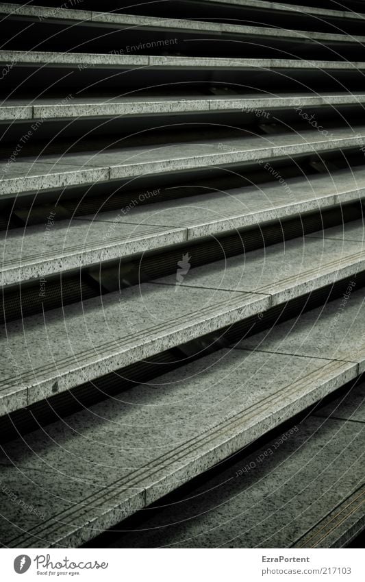 Up/Down? Deserted Manmade structures Architecture Stairs Stone Dark Cold Gray Black Go up Stone steps Symmetry Geometry Detail Section of image