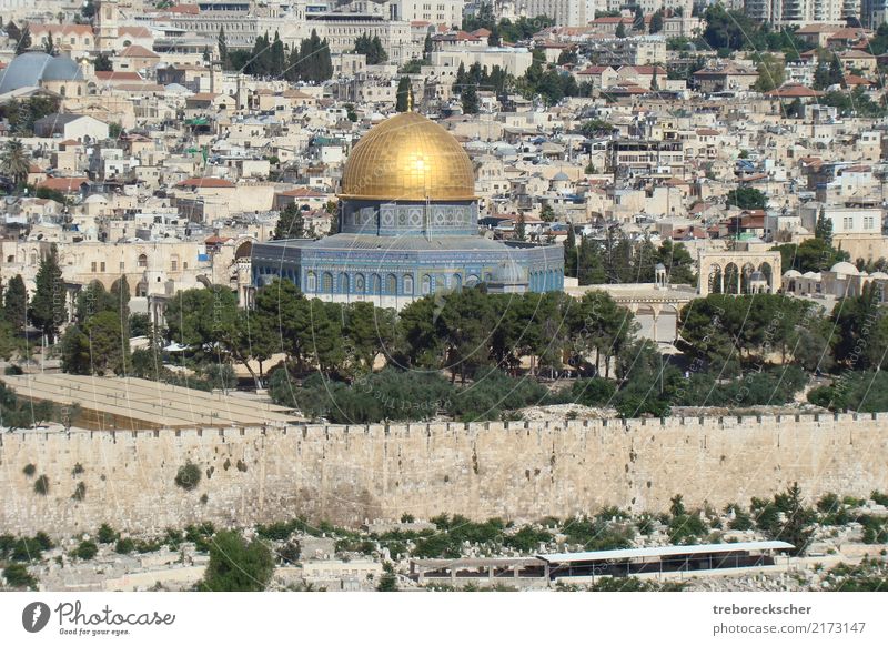 Dome of the Rock in the Temple District of Jerusalem Style Design Vacation & Travel Tourism Trip Sightseeing City trip House (Residential Structure) Israel Town
