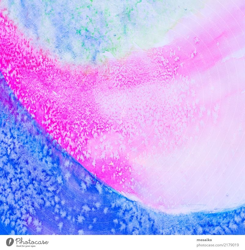 pink and blue watercolours on textured paper Style Design Decoration Education Kindergarten Child School Art Painting and drawing (object) Paper Retro Blue Pink