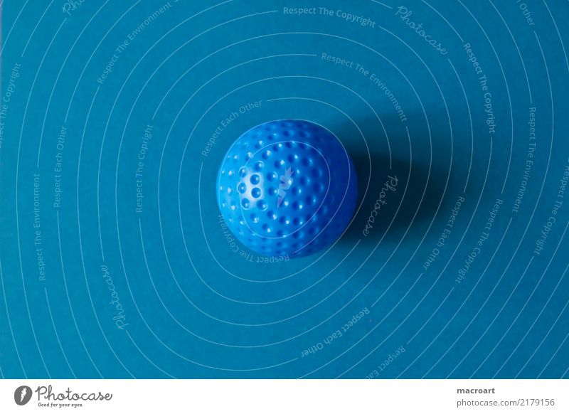 golf Golf Golf ball Blue Subsoil Light blue Ball Ball sports Bulge Orange peel Sports lawn sports Round Circle Shadow