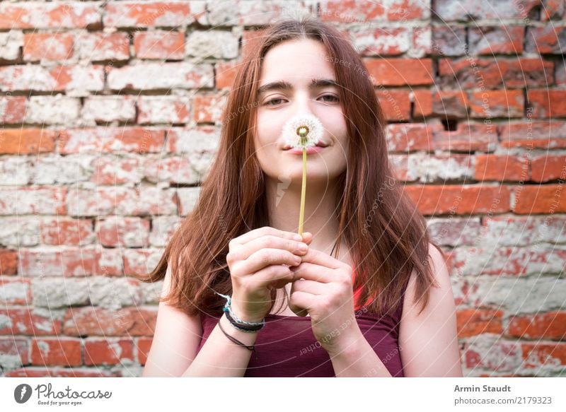 dandelion Lifestyle Style Joy Happy Beautiful Healthy Wellness Harmonious Well-being Contentment Senses Relaxation Human being Feminine Young woman
