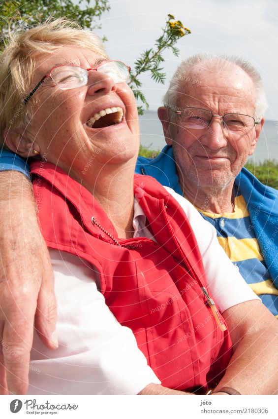 savoury Life Harmonious Well-being Vacation & Travel Summer vacation Valentine's Day Couple Partner Senior citizen 2 Human being 60 years and older Laughter