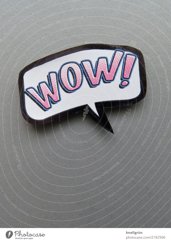 WOW! Speech bubble communication Text Comic Style Communicate Characters Word Communication Letters (alphabet) Language Typography Signs and labeling writing